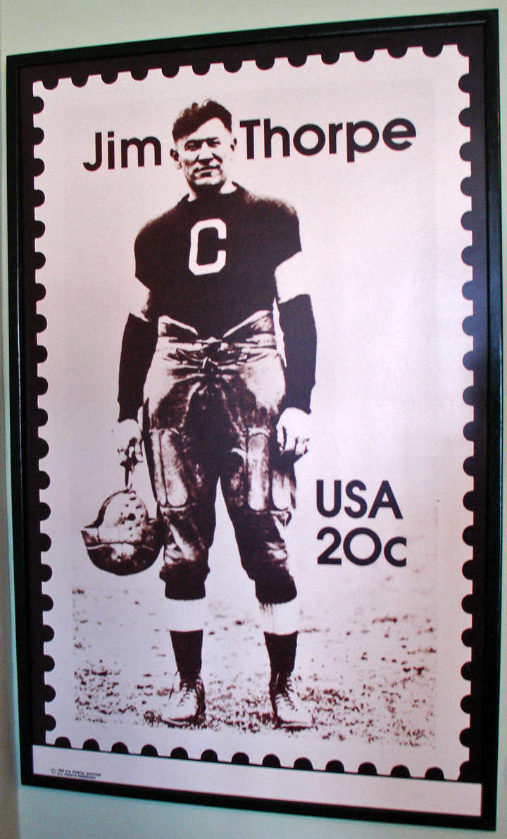 10 Vintage Football Postage Stamps Unused Jim Thorpe Football Player 20  Cent Stamps for Mailing