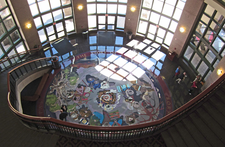 bullock museum texas state history floor terrazzo lobby