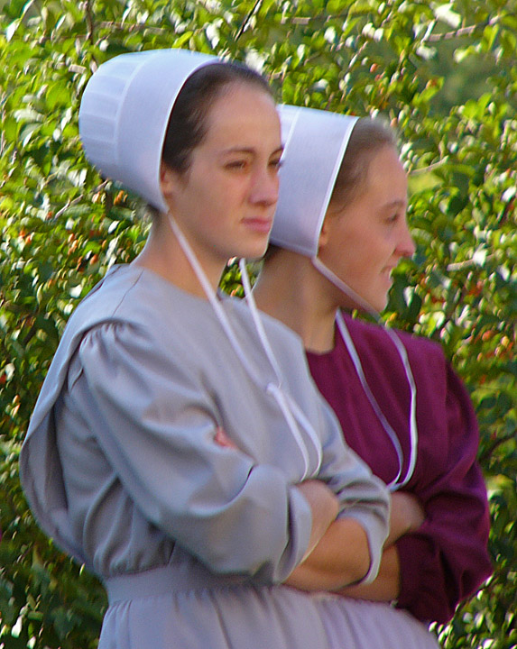 Amish Women at the Quilt Auction in Bonduel, Wisconsin - September 2006