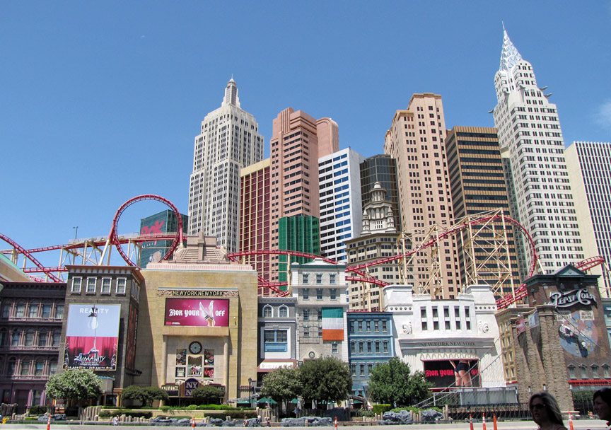 Las Vegas Nevada Roller Coaster at New York New York Hotel