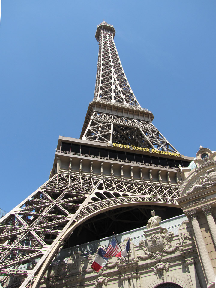 Interior view of replica street of Paris in Paris Hotel Las Vegas