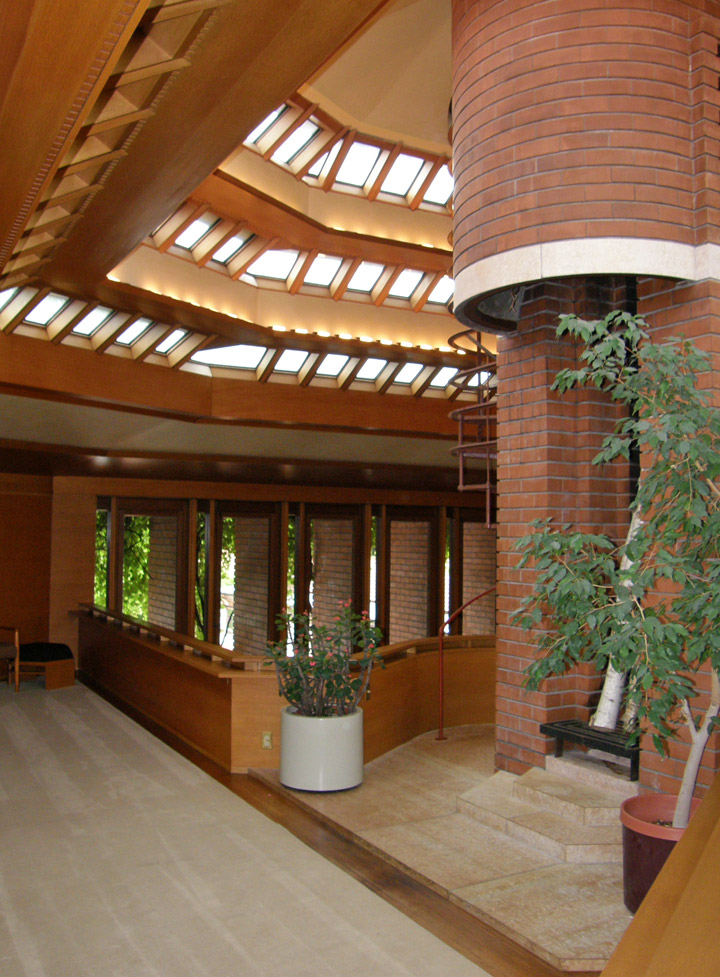 Interior of Wingspread, Johnson house in Racine Wisconsin, designed by
